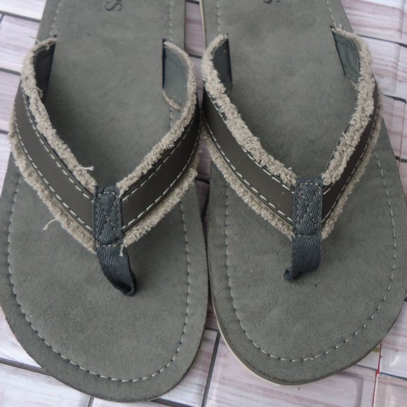 XL(12-13). Chaps Performance Thong Flip-Flop Casual Beach Sandal Canvas Frayed. main image 8